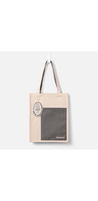 Bookaroo Tote Bags Charcoal + Cream