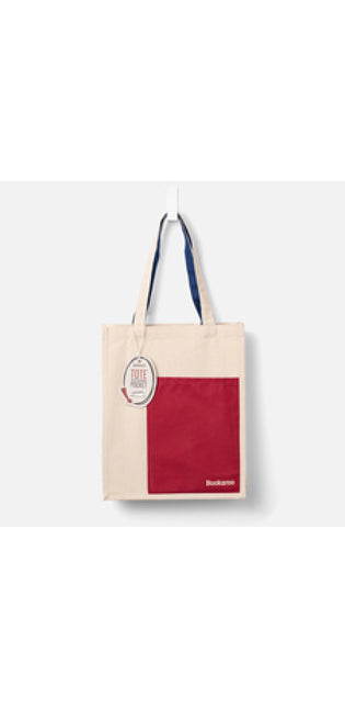 Bookaroo Tote Bags Dark Red + Navy