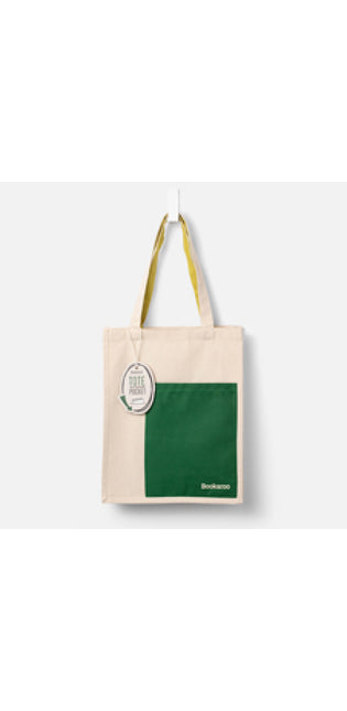 Bookaroo Tote Bags Forest Green + Chartreuse