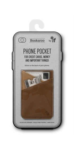 Bookaroo Phone Pocket - Brown