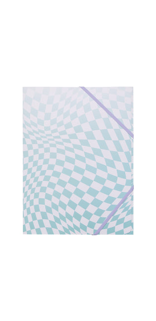 Colour me Document Wallet Teal Check