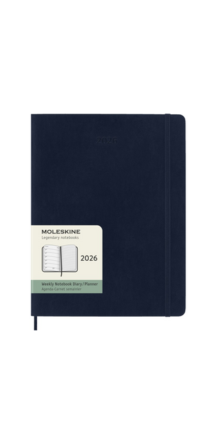 2026 12-month Sapphire Blue XLarge Weekly Notebook/Diary Softcover