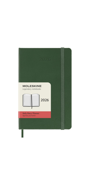 2026 12-month Myrtle Green Pocket Daily Hardcover Diary