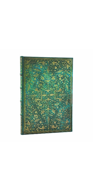 Emerald Flower (Nature’s Grace) Midi Lined Hardcover Journal (Elastic Band Closure)