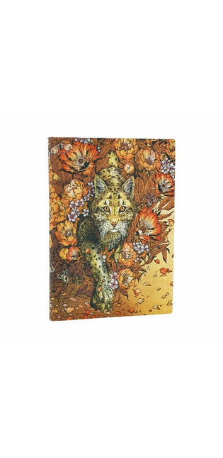 Lynx Rising (Erica Williams Art) Midi Unlined Softcover Journal (Elastic Band Closure)