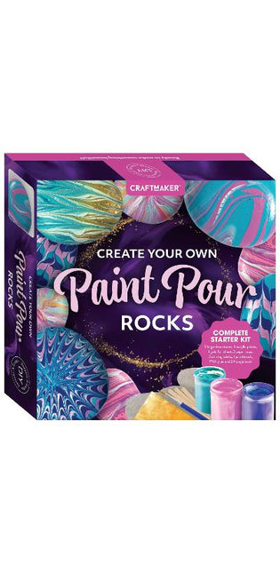 Craft Maker Paint Pour Rock Art