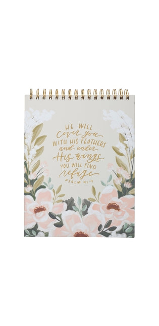 Wirebound Notepad He Will Cover You Ps. 91:4