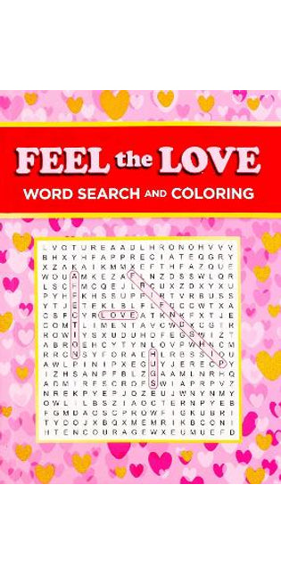 Feel the Love Word Search and Coloring