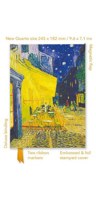 Vincent van Gogh: Café Terrace (Foiled Quarto Journal)