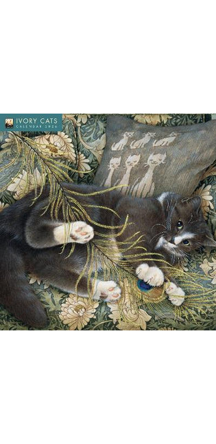 Ivory Cats by Lesley Anne Ivory Wall Calendar 2026 (Art Calendar)