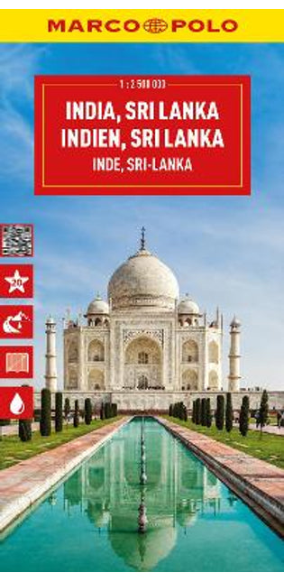 India, Sri Lanka, Nepal, Bangladesh Marco Polo Map