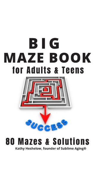 Big MAZE Book for Adults and Teens, 80 Mazes and Solutions