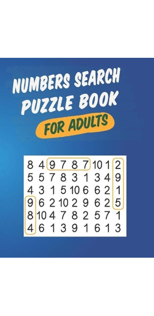 Numbers Search Puzzle Book For Adults