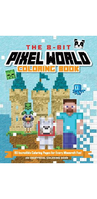 8-Bit Pixel World Coloring Book
