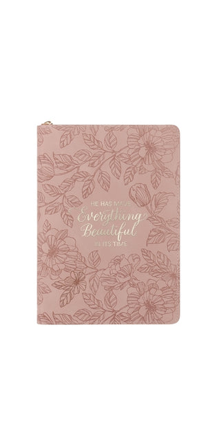 Journal Classic Zip Pink Everything Beautiful Ecc. 3:11