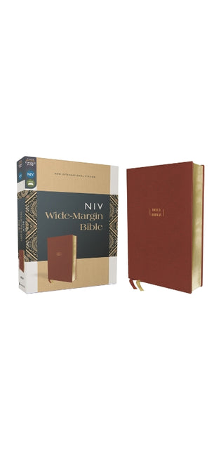 NIV, Wide Margin Bible, Leathersoft, Brown, Red Letter, Comfort Print