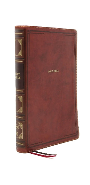 NKJV Holy Bible, Giant Print Center-Column Reference Bible, Brown Leathersoft, Thumb Indexed, 72,000+ Cross References, Red Letter, Comfort Print: New King James Version