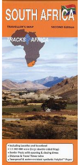 South Africa, Lesotho and Swaziland Traveller Map
