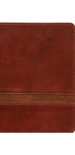 KJV Large Print Compact Brown Red Letters