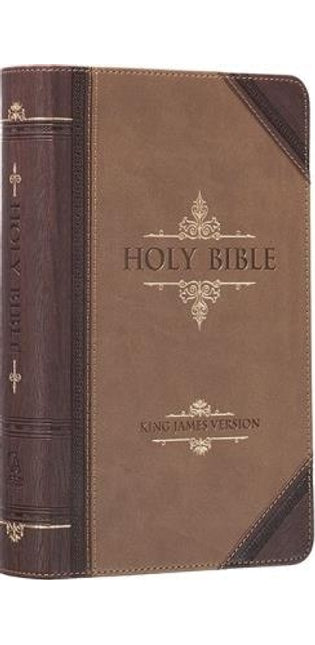 KJV Giant Print Standard Tan/Brown Red Letters