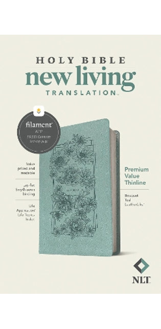 NLT Premium Value Thinline Bible, Filament Edition, Teal