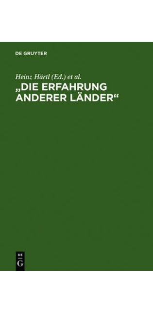 "Die Erfahrung anderer Länder"