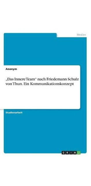 "Das Innere Team nach Friedemann Schulz von Thun. Ein Kommunikationskonzept