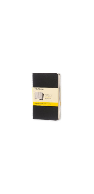 Moleskine Squared Cahier - Black Cover (3 Set)