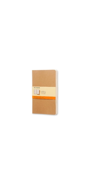 Moleskine Ruled Cahier L - Kraft Cover (3 Set)