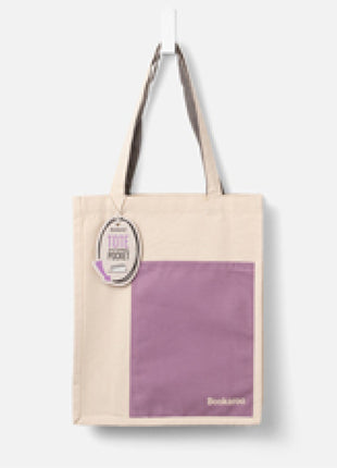 Bookaroo Tote Bags Aubergine + Cream