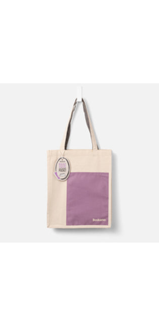 Bookaroo Tote Bags Aubergine + Cream
