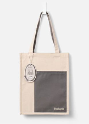 Bookaroo Tote Bags Charcoal + Cream