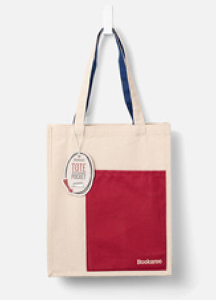 Bookaroo Tote Bags Dark Red + Navy
