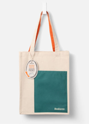 Bookaroo Tote Bags Teal + Orange