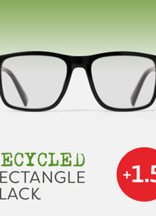 Recycled Easy Readers Rectangle Black +1.5