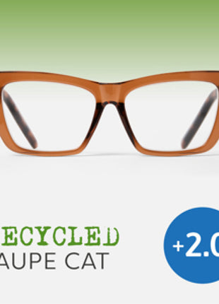 Recycled Easy Readers Taupe Cat +2.0