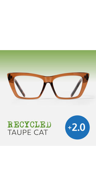 Recycled Easy Readers Taupe Cat +2.0