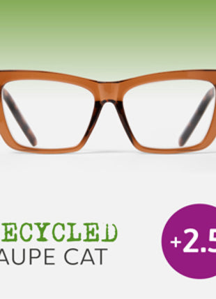 Recycled Easy Readers Taupe Cat +2.5