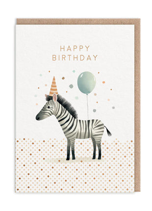 Zebra Birthday Card