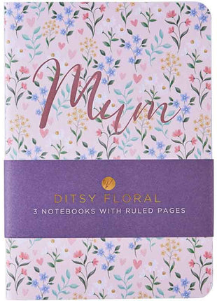 Ditsy Floral 3 Pack A6 Notebooks