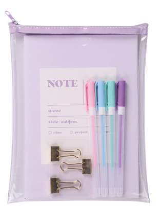 Colour me Notebook & Stationery set purple