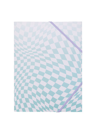 Colour me Document Wallet Teal Check