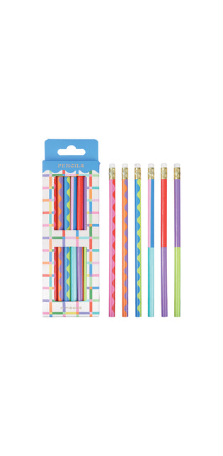 Pencil Rubber Tip Unsharpened Assorted HB 6’s