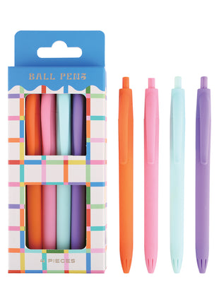 Novelty Set Soft Feel 4 Assorted Pen Pack