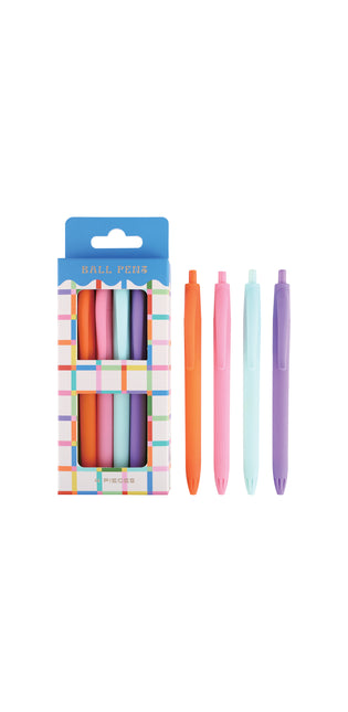 Novelty Set Soft Feel 4 Assorted Pen Pack