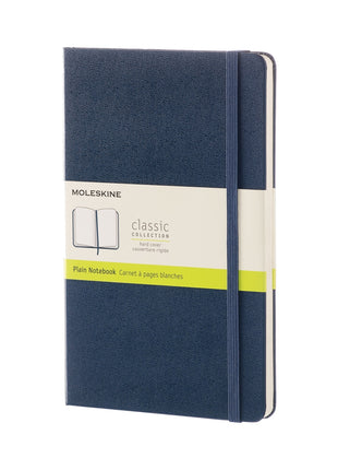 Moleskine Large Plain Hardcover Notebook Sapphire Blue