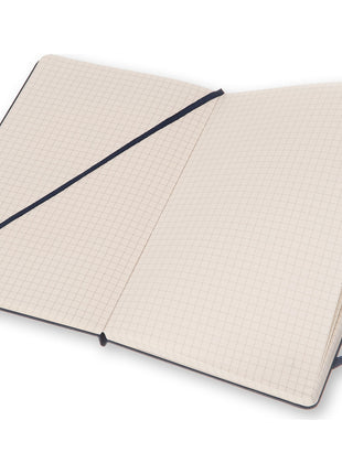 Moleskine Large Squared Hardcover Notebook Sapphire Blue