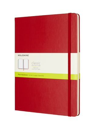 Moleskine XLarge Plain Hardcover Notebook Scarlet Red