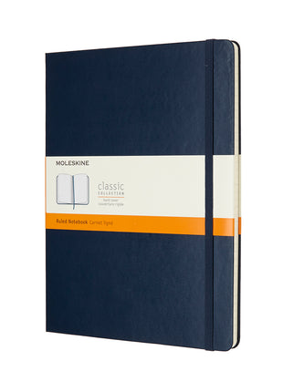 Moleskine XLarge Ruled Hardcover Notebook Sapphire Blue