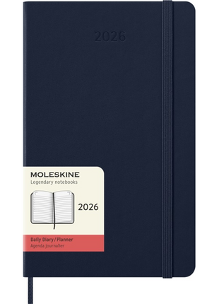 2026 12-month Sapphire Blue Large Daily Hardcover Diary